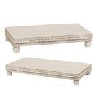 WD beaded platters 2 pieces white 