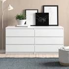 (incomplete only 1 box) Double Dresser 6 Drawers Box 2/2-Top, Rails/Plinths, Drawer Fronts, Drawer Bottoms, Back Panel