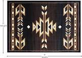 Masada Masada Rugs 6'x9' Southwest Native American Area Rug in Brown, Black, Beige & Ivory