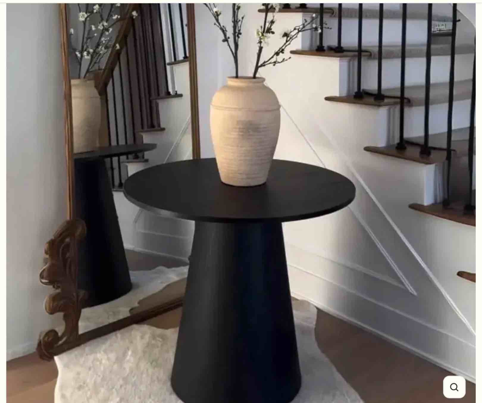 (Incomplete, only base) Dwen 35" Modern Round Pedestal Dining Table