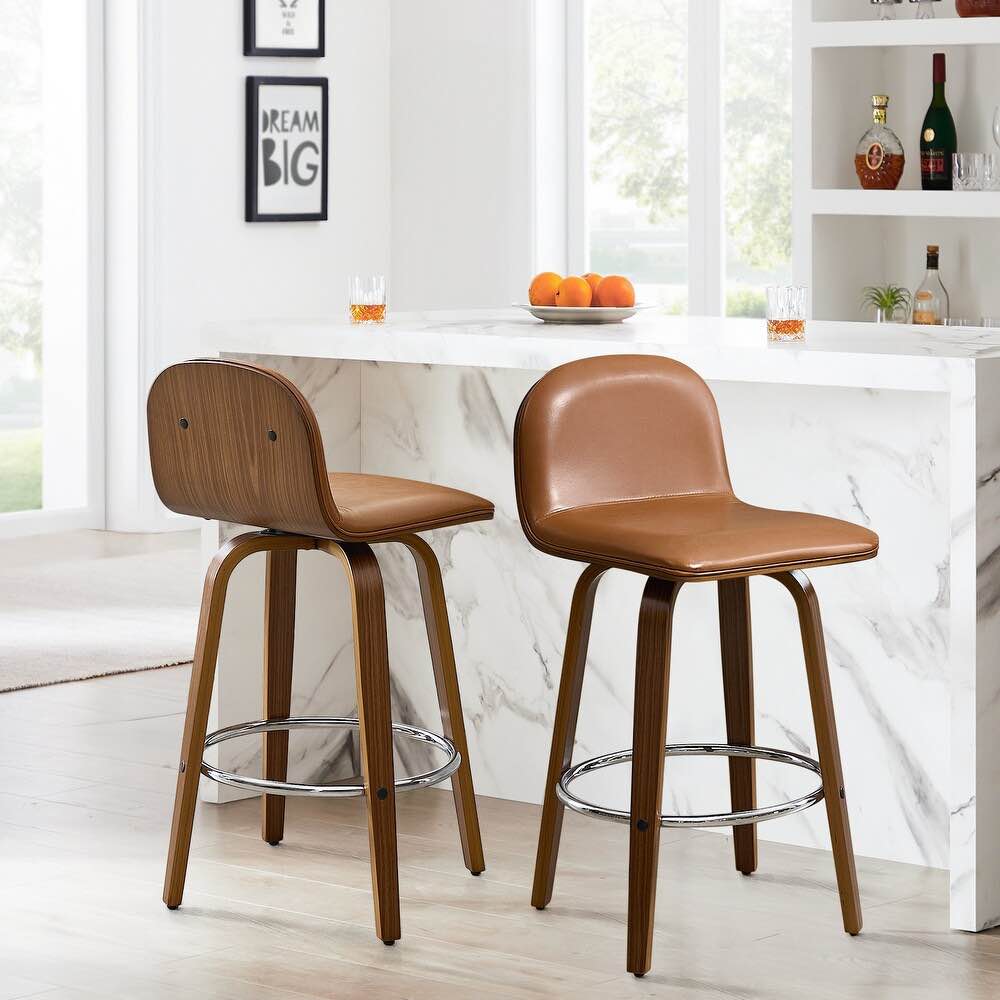  Walnut Finish Counter and Bar Stools - Bed Bath & Beyond Images 1 PC