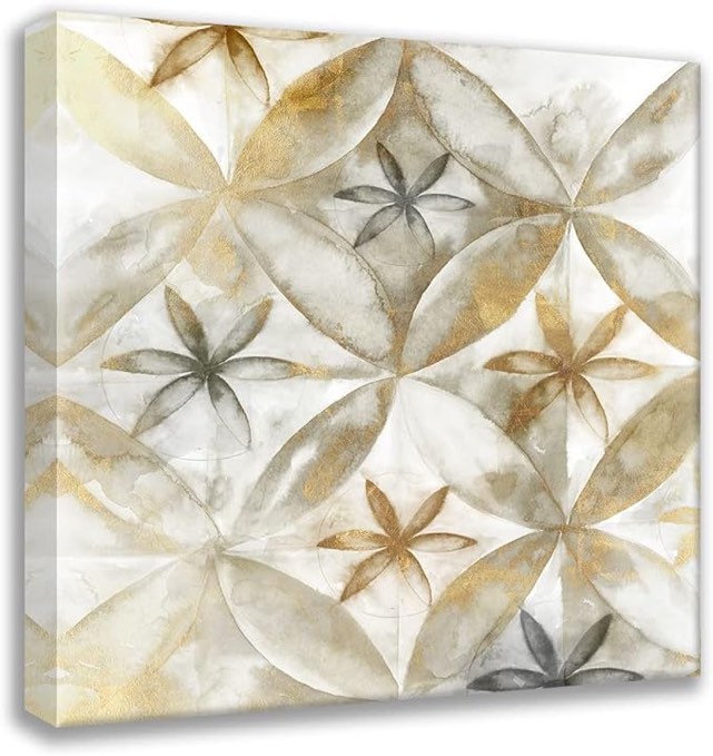 ArtDirect Watts, Eva 20x20 Gallery Wrapped Canvas Museum Art Titled: Neutral Rustic Tile