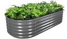 Galvanized raised garden bed size Elliowe 8x4x3 ft