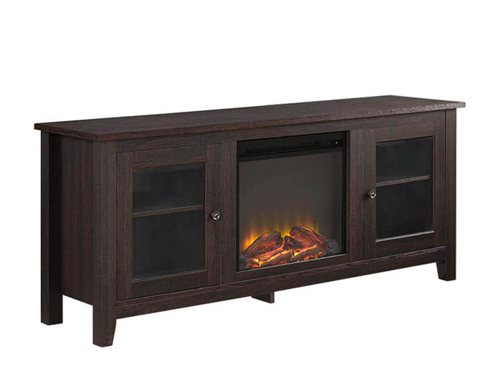 Walker Edison Fireplace TV Stand for TVs up to 60   Espresso