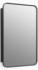 Garnes Recessed or Surface Mount Framed Medicine Cabinet with Adjustable Shelves Finish: Black, Size: 30" H x 24" W x 4.84" D