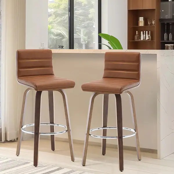 26"/29" Faux Leather Swivel Bar/Counter Stools, Set of 2/3