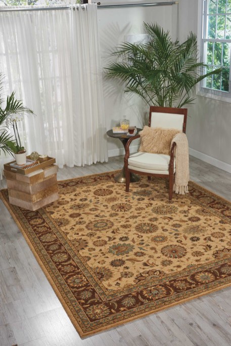 LIO5 RUS 2'6" x 8' Home Nourison Living Treasures LI05 Beige Area Rug