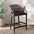 BST4000F 35.3 x 22 x 20.5 in. Brando Counter Stool - Dark Brown, Black & White