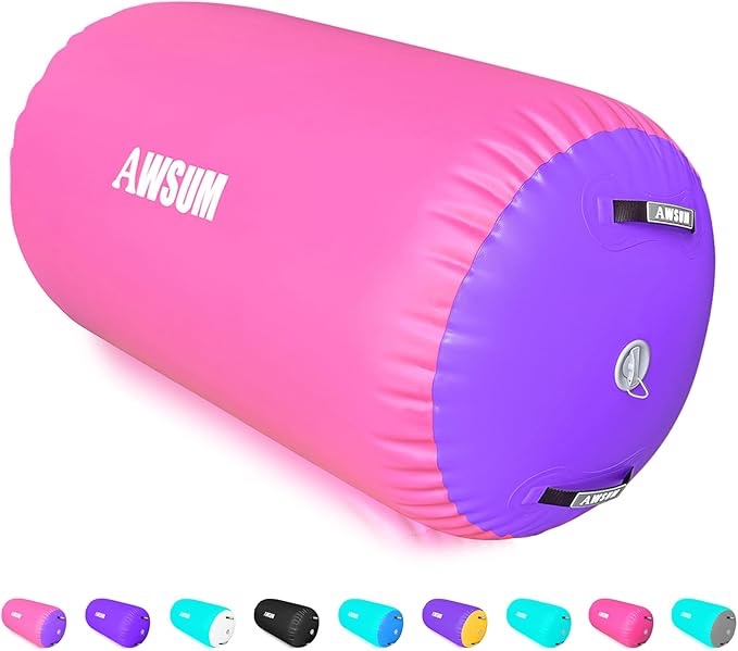 AWSUM 1 PCS Gymnastics Barrel Air Roller Inflatable Tumbling Mat Back Handspring Trainer for Octagon Mat Gym Gymnastics Equipment
