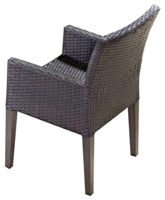 TKC Napa Wicker Patio Arm Dining Chairs in Espresso (Set of 2)