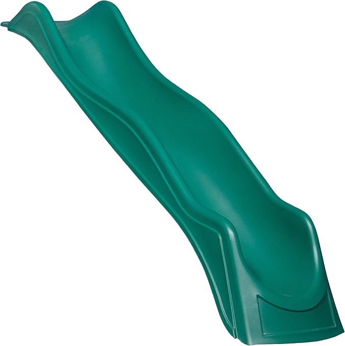 Backyard Discovery 10 Foot Wave Slide, High Side Walls, Easy One Piece Installation, Holds 250 lbs, Ages 3 to 10, Made in The USA, Safety Features, Green