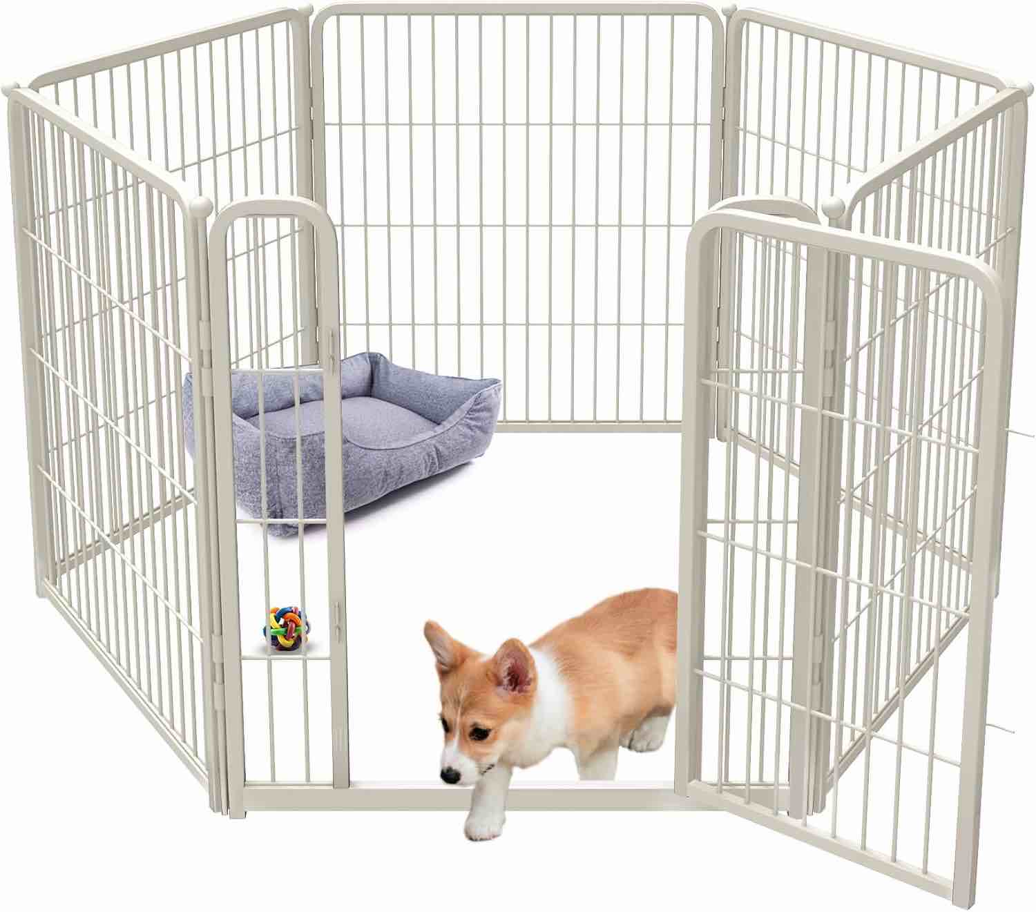 FXW Homeplus Dog Playpen for Indoor Use 123-3206-WH-3RH
