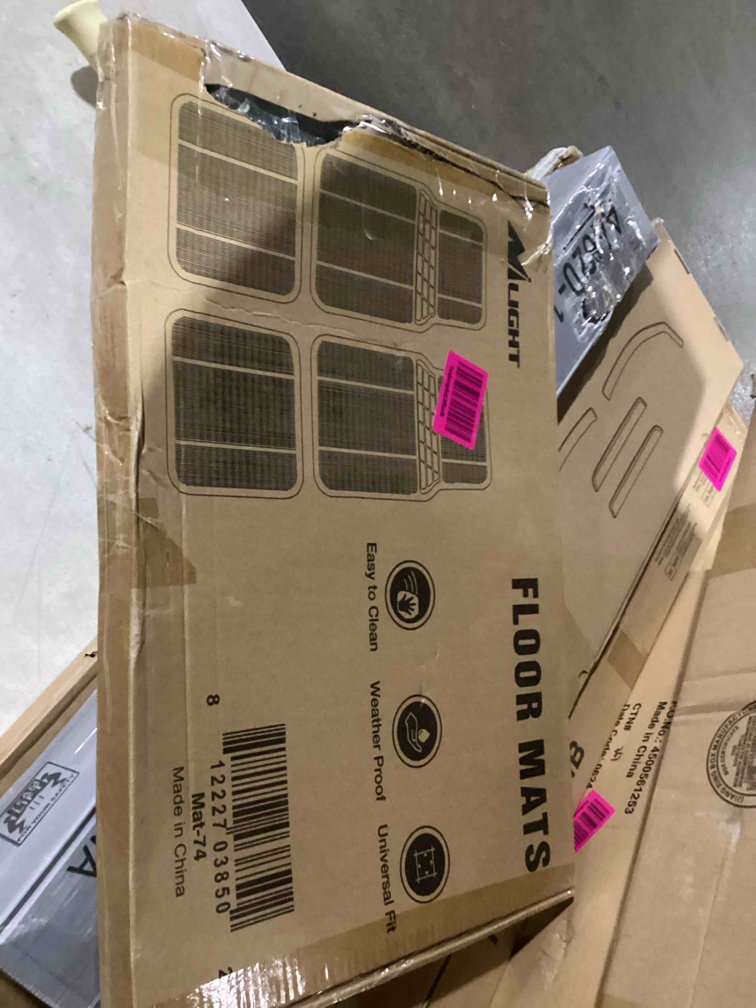 Nilight Rubber Floor Mats for Cars Trucks SUVs,Universal Trim to fit for Most Vehicles,All Weather Protection Heavy Duty Floor Liners,Pack of 4