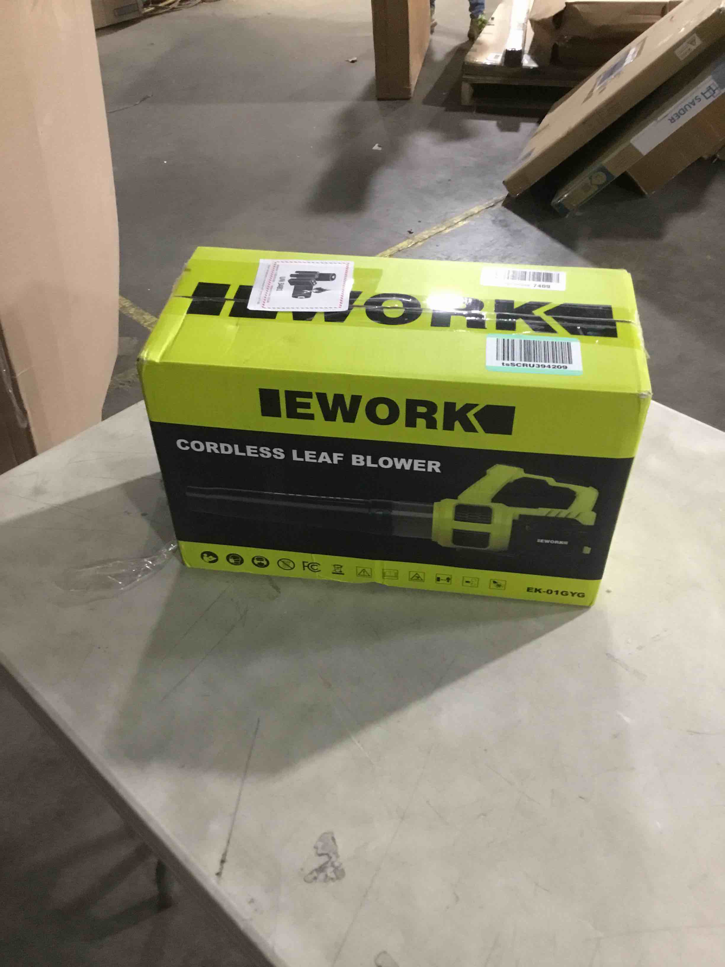 EWORK Cordless Leaf Blower 21V Electric Leaf Blower Cordless with (2) 3.0Ah Battery and Fast Charger 400CFM Variable Speed & Turbo Mode, Battery Powered Leaf Blowers for Lawn Care and Patio