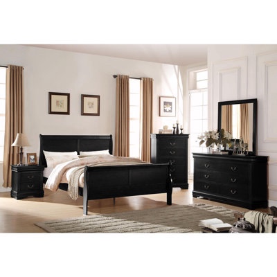 Louis Phillipe Side Rail Color: Gray, Size: Full wayfair