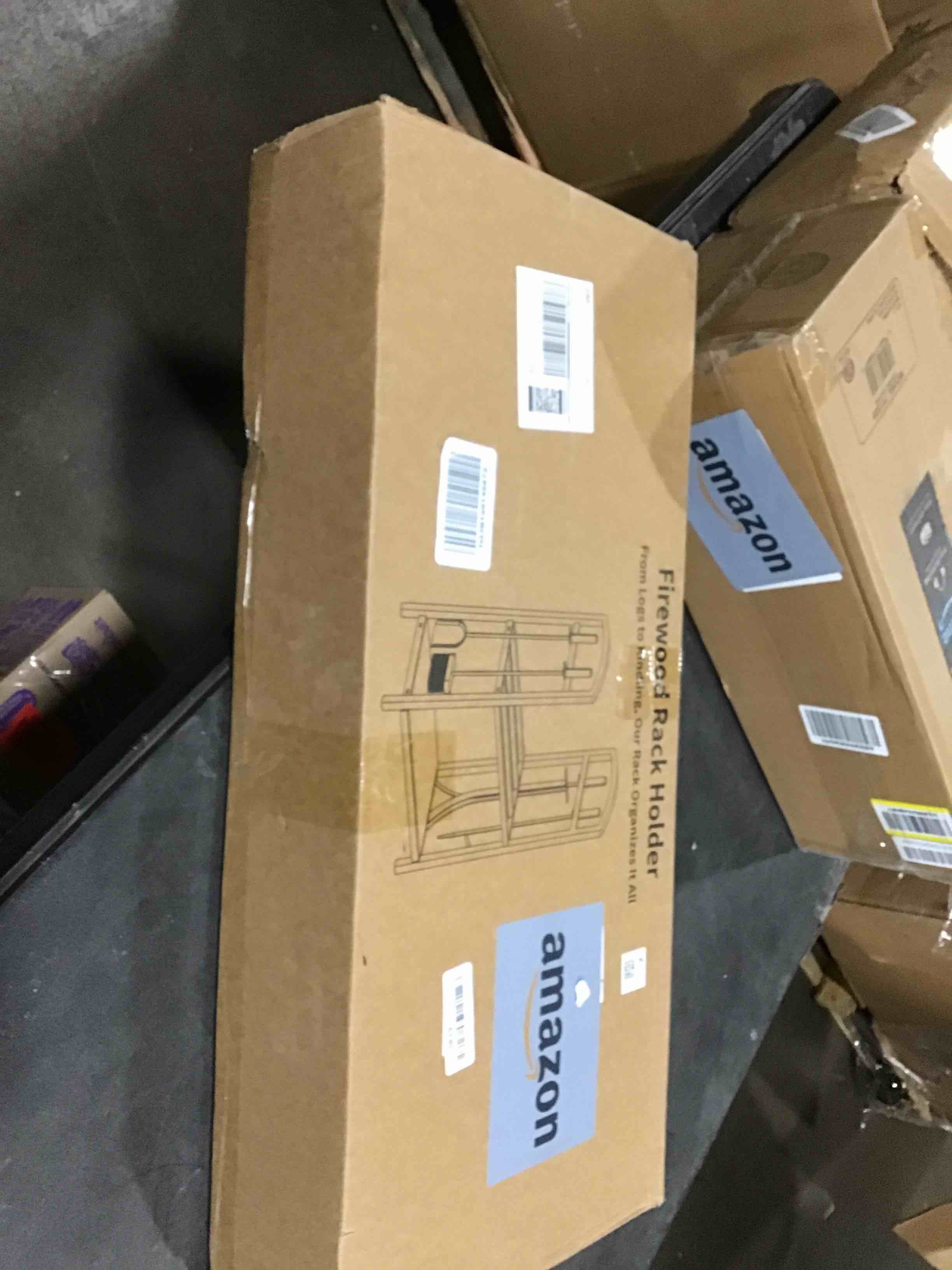 Meoligr Firewood Rack Indoor,Double-Layer Fireplace Tools Set, Heavy-Duty Wrought Iron Firewood Hold