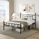 40” heavy duty metal bed frame no box spring needed noise free 