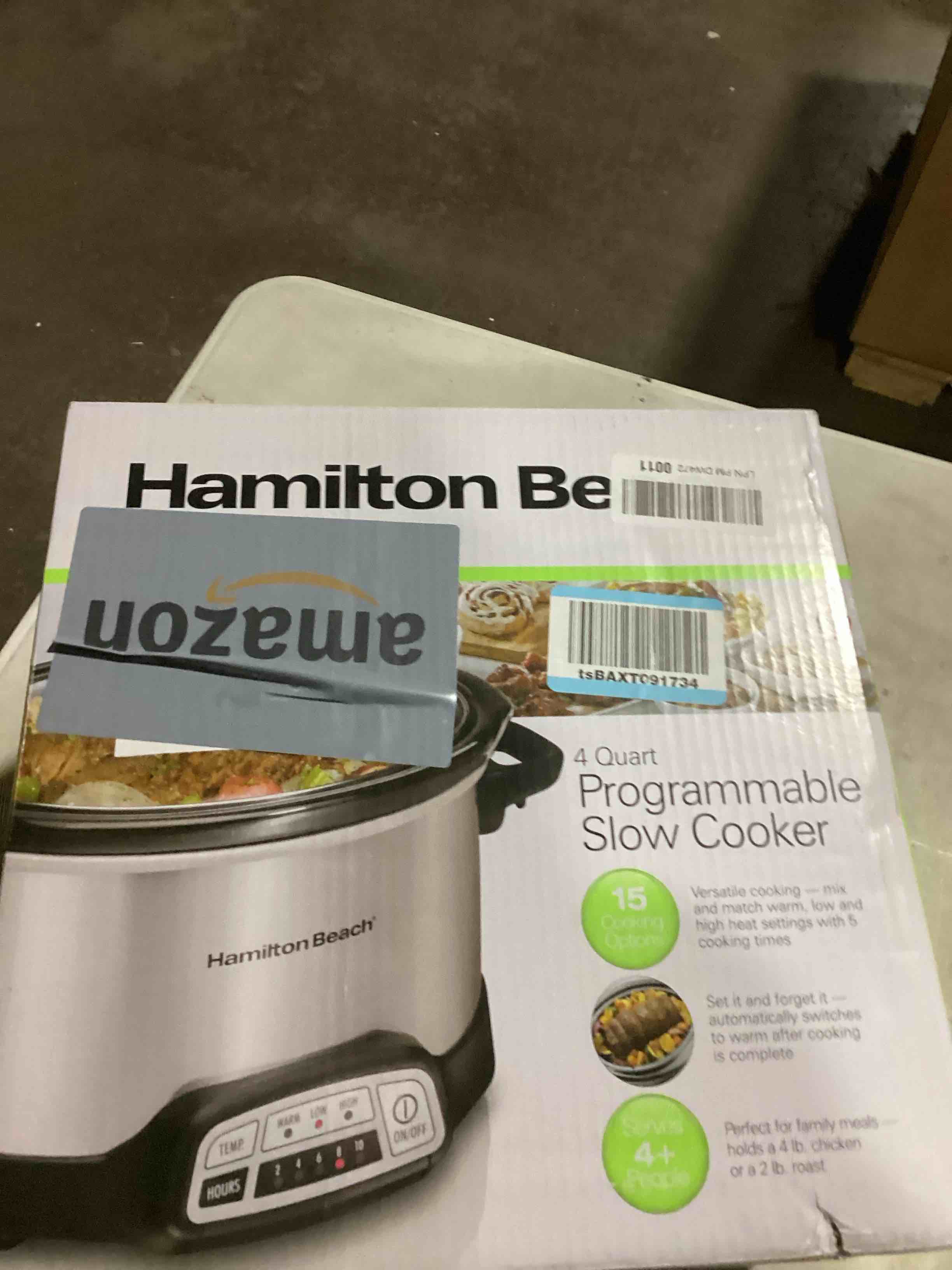 Crock-Pot 7-Quart Slow Cooker, Portable Programmable with Timer, Locking Lid, Stainless Steel; an Essential Kitchen Appliance, Perfect for Families and Gatherings