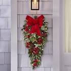 the cordless prelit holly/berries/ribbon holiday trim