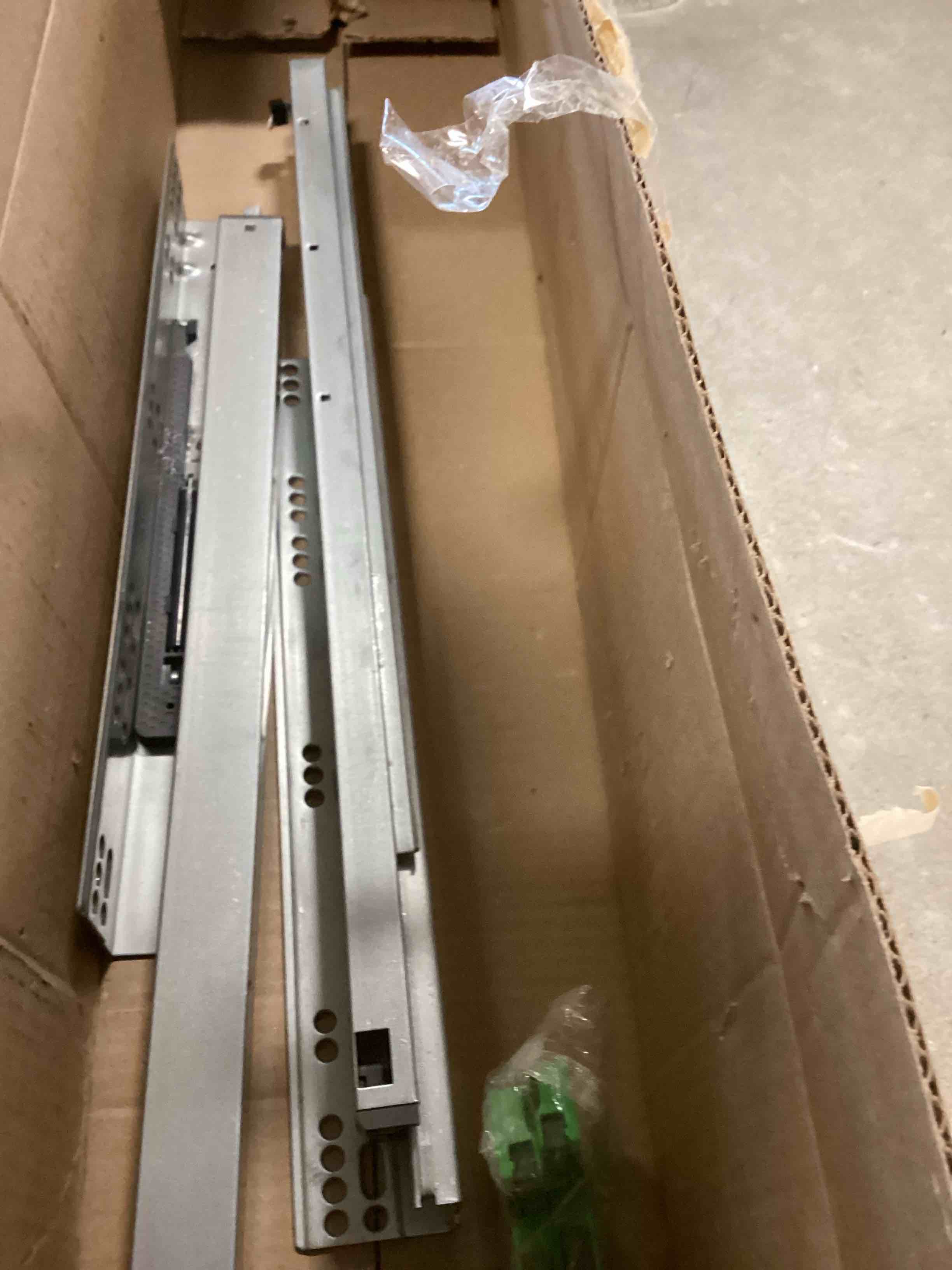 Condition photo showing As Is for Full Extension Soft Close Undermount Drawer Slides 20 inch,55LB Capacity Bottom/Under Mount Slow Close Cabinet Drawer Runners-1 Pair 20 Inch Undermount-1 Pair