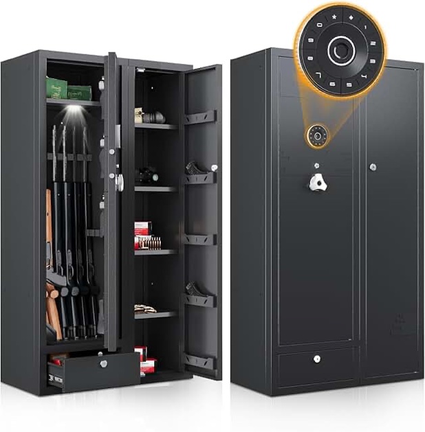 Mossy Oak 18 Gun Security Cabinet  21 in. x 18 in. x 55 in.  Black