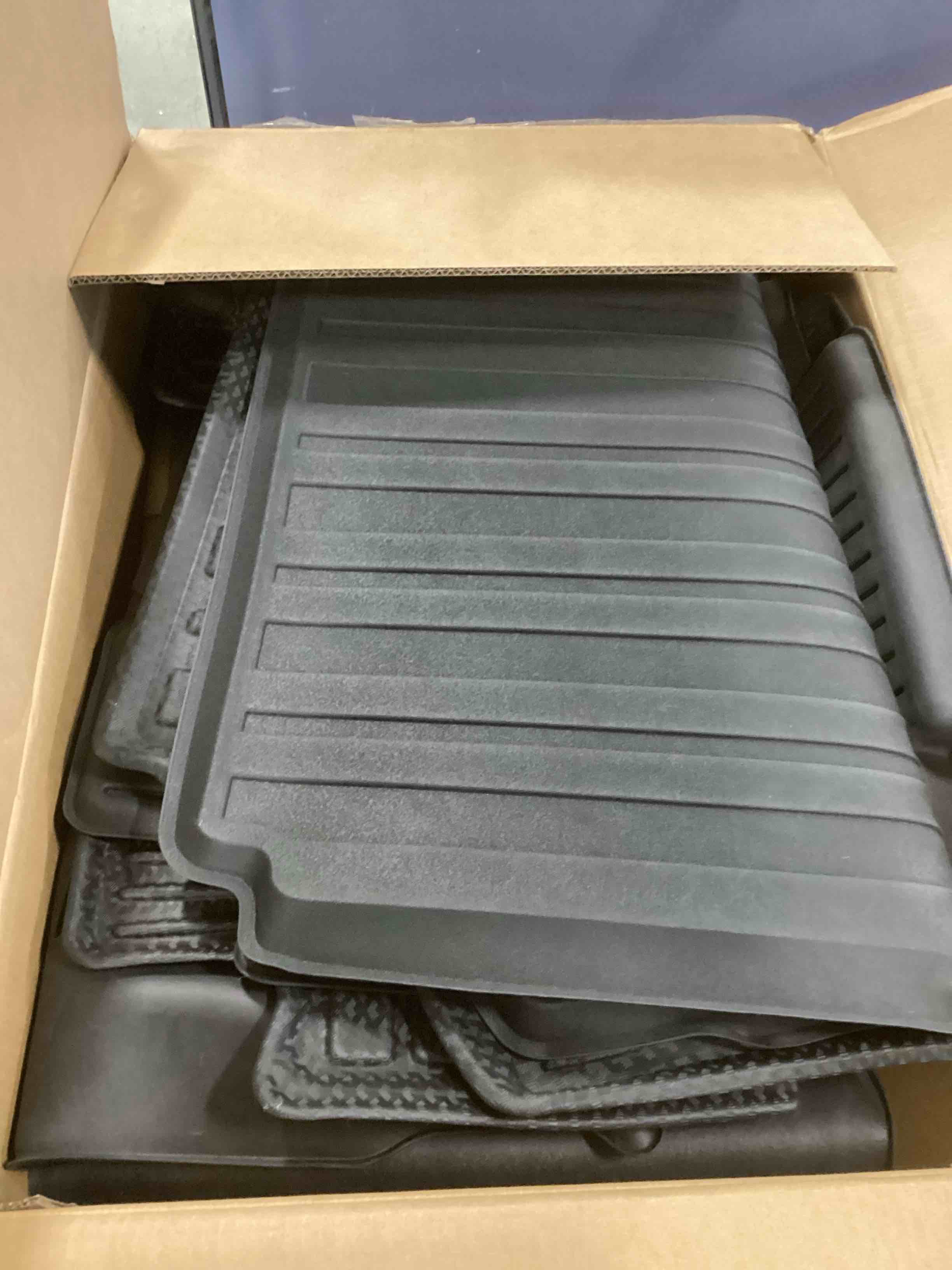 Mixsuper Cargo Liner Floor Mats for Ford Expedition Max/Lincoln Navigator L 8-Seater 2018-2025 Models, All Weather Trunk Mat and 3 Row Floor Liners Set Black Cargo Liner & Floor Mats Set