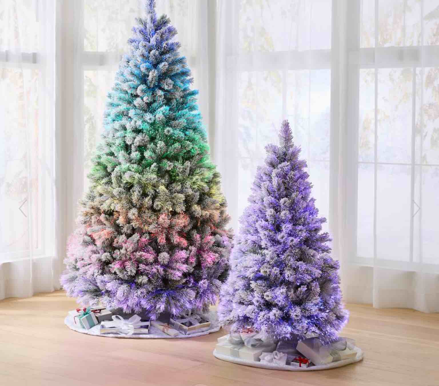 the flocked northern lights tree