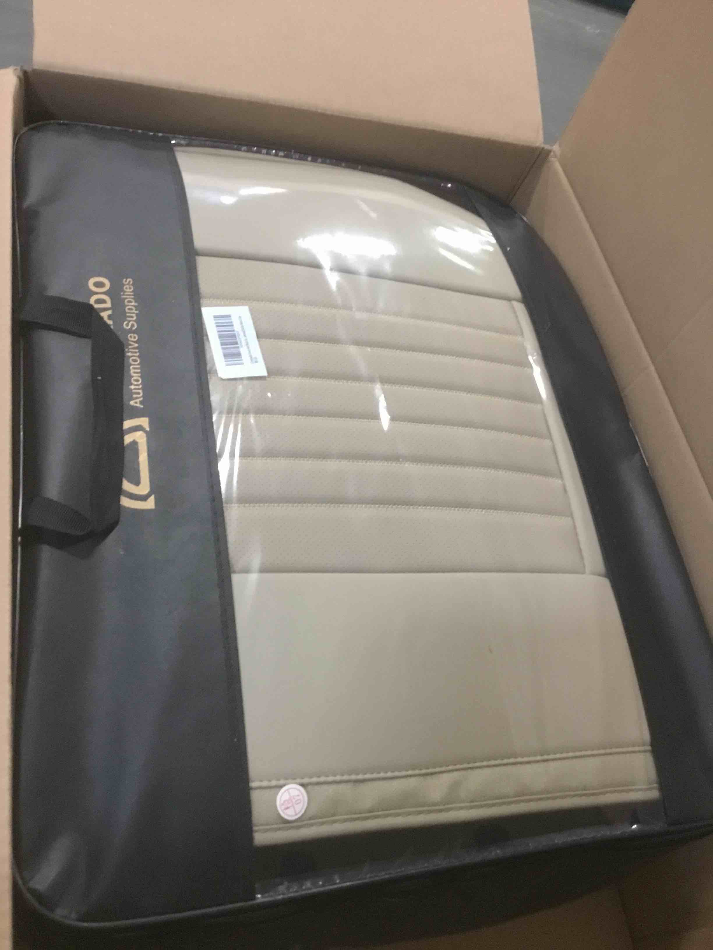 Coverado Front and Back Seat Covers for Cars, Nappa Leather Car Seat Covers, Automotive Seat Covers for Trucks, 5 Seats Waterproof Carseat Protector Car Seat Cover Beige, Universal Fit for Most Cars beige FullSet