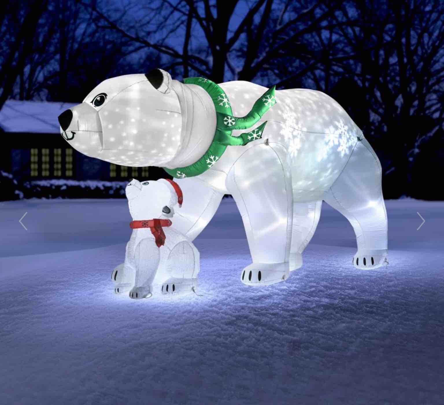 The 16' Inflatable Polar Bears Lightshow