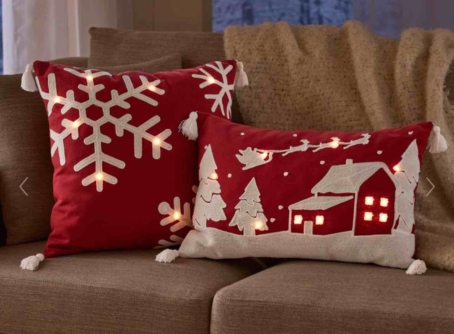The Twinkling Musical Snowflake Pillow