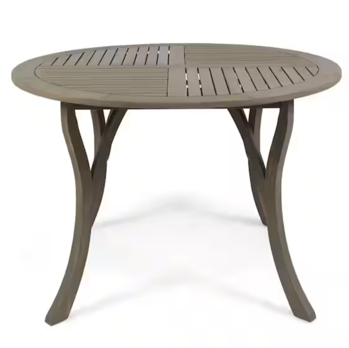 Classic Gray Wood Outdoor Dining Table