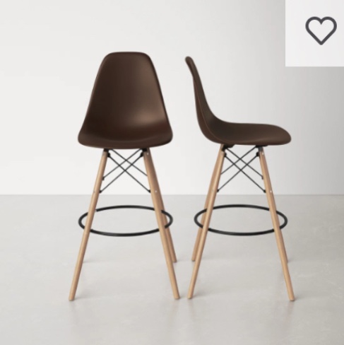 Jordan Bar & Counter Stool Color/Pattern: Brown/Natural, Seat Height: Counter Stool (26" Seat Height)