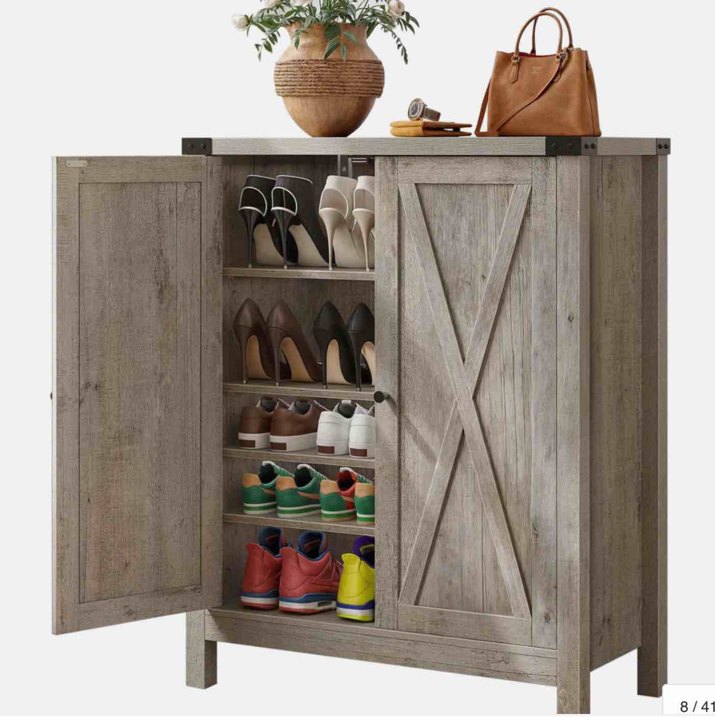 20 Pair Shoe Storage Cabinet