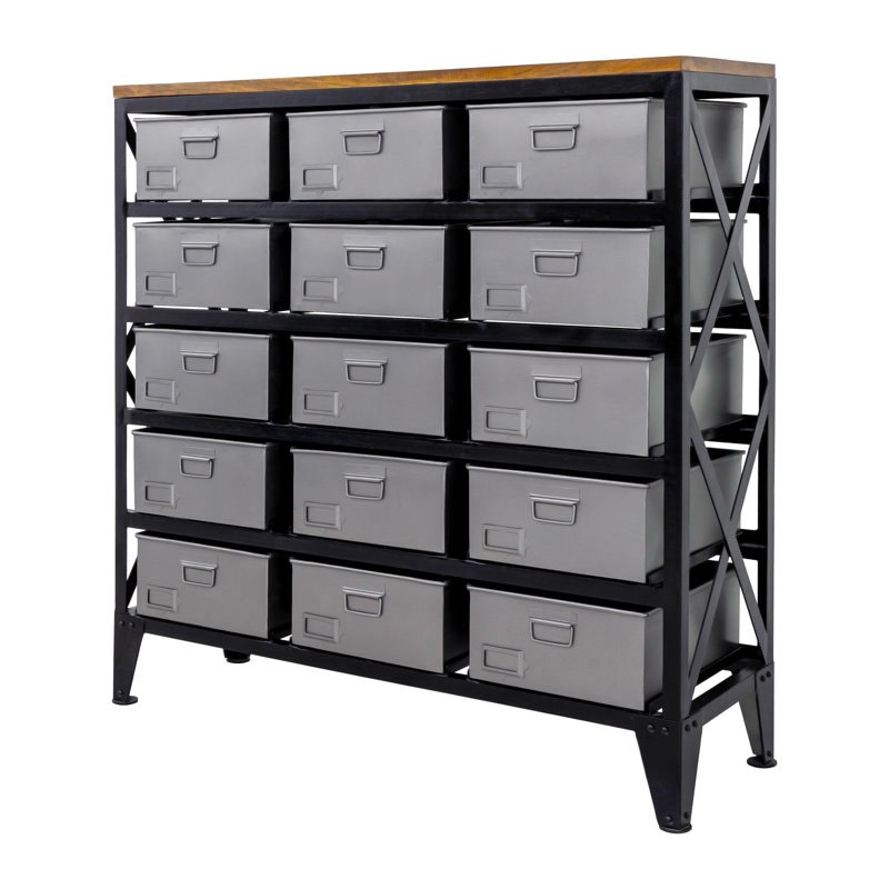 15 drawers standard dresser Solid Wood 48'' W 15 - Drawer Dresser