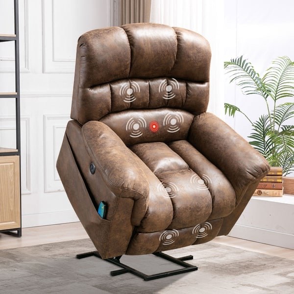 ((Incomplete box 3 of 3)) Faux Air Leather Recliner Chair Of Box2