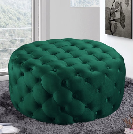 Plattsburgh 36" Wide Velvet Tufted Round Cocktail Ottoman