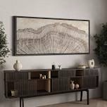 Tree Rings in Neutral Tones Modern Art Extra Large Artwork Print Wall Art