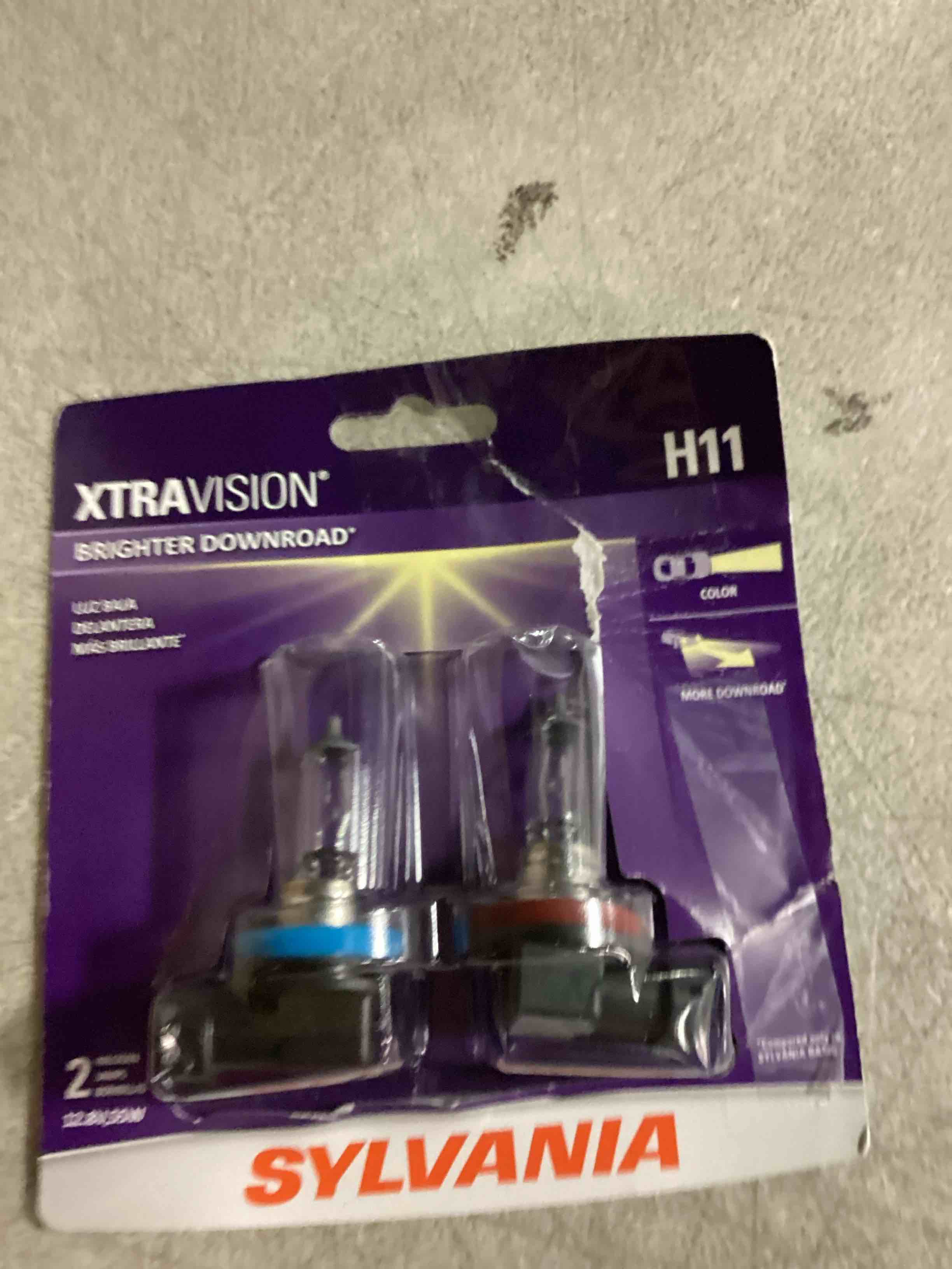 SYLVANIA - H11 XtraVision - High Performance Halogen Headlight Bulb, High Beam, Low Beam and Fog Replacement Bulb (Contains 2 Bulbs)