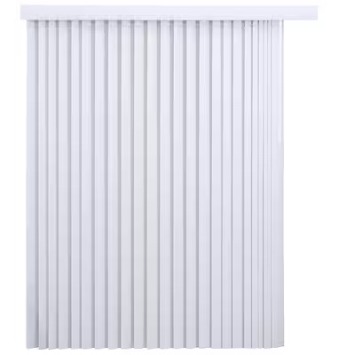 Project Source Light filtering vertical 3.5-in Slat Width 78-in x 84-in Cordless White Vinyl Light