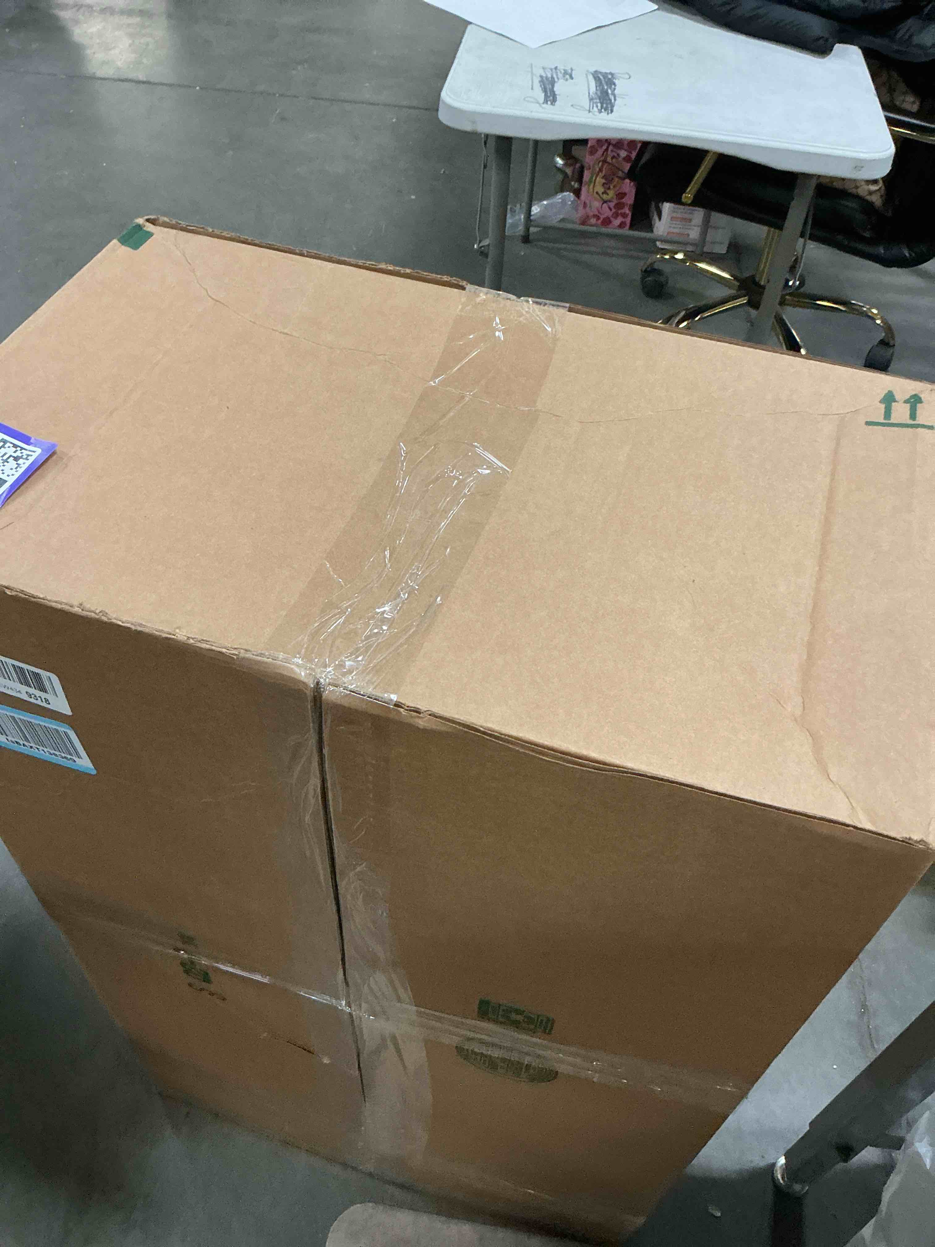 Condition photo showing As Is for SONGMICS Kitchen Trash Can, 10.5-Gallon (40L) Garbage Can with Lid and Wide Foot Pedal, Soft Close and Stays Open, Silver ULTB541E40