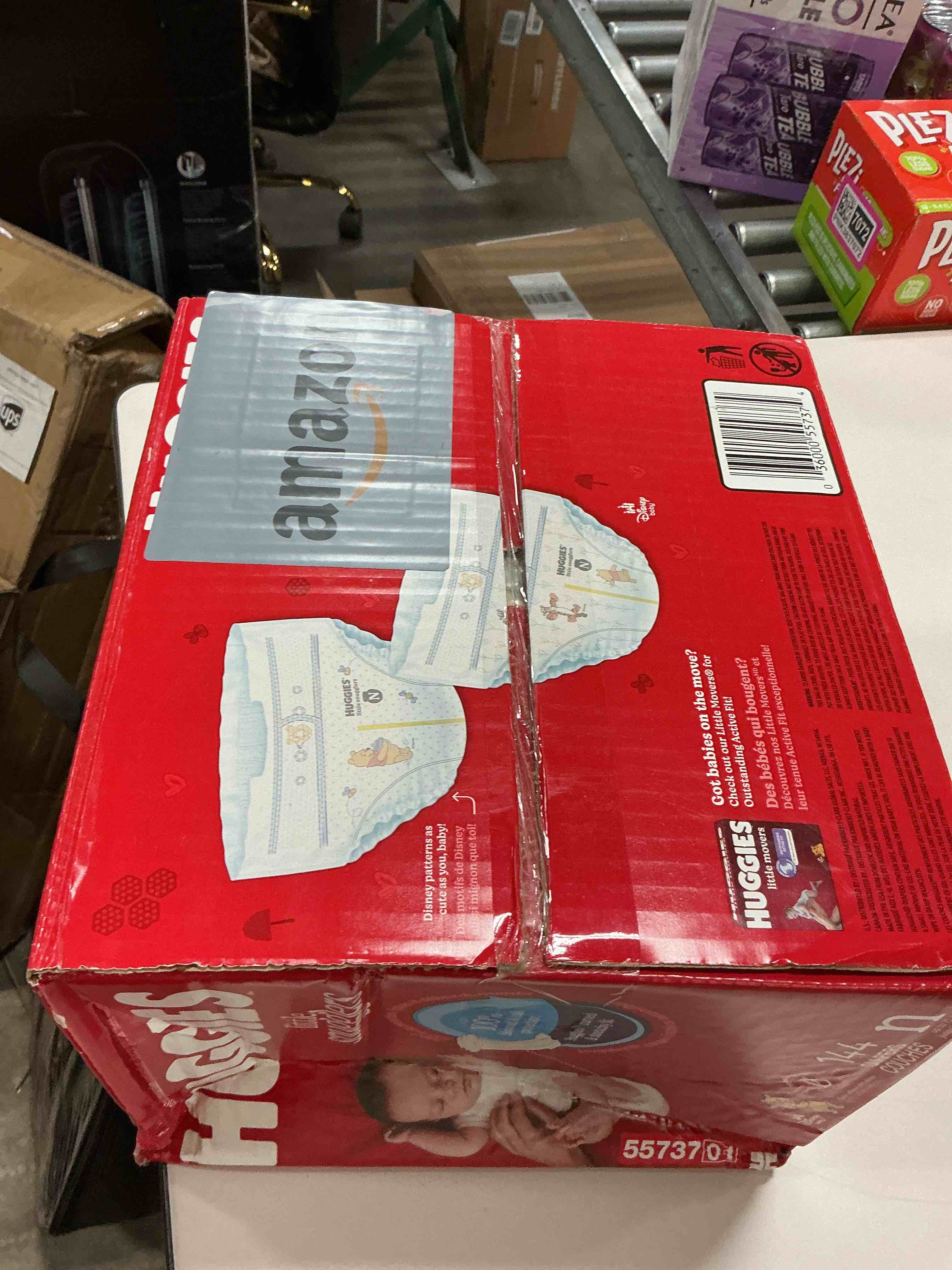 Condition photo showing New/Like New for Huggies Size Newborn Diapers, Little Snugglers Baby Diapers, Size Newborn (up to 10 lbs), 144 Count, Packaging May Vary