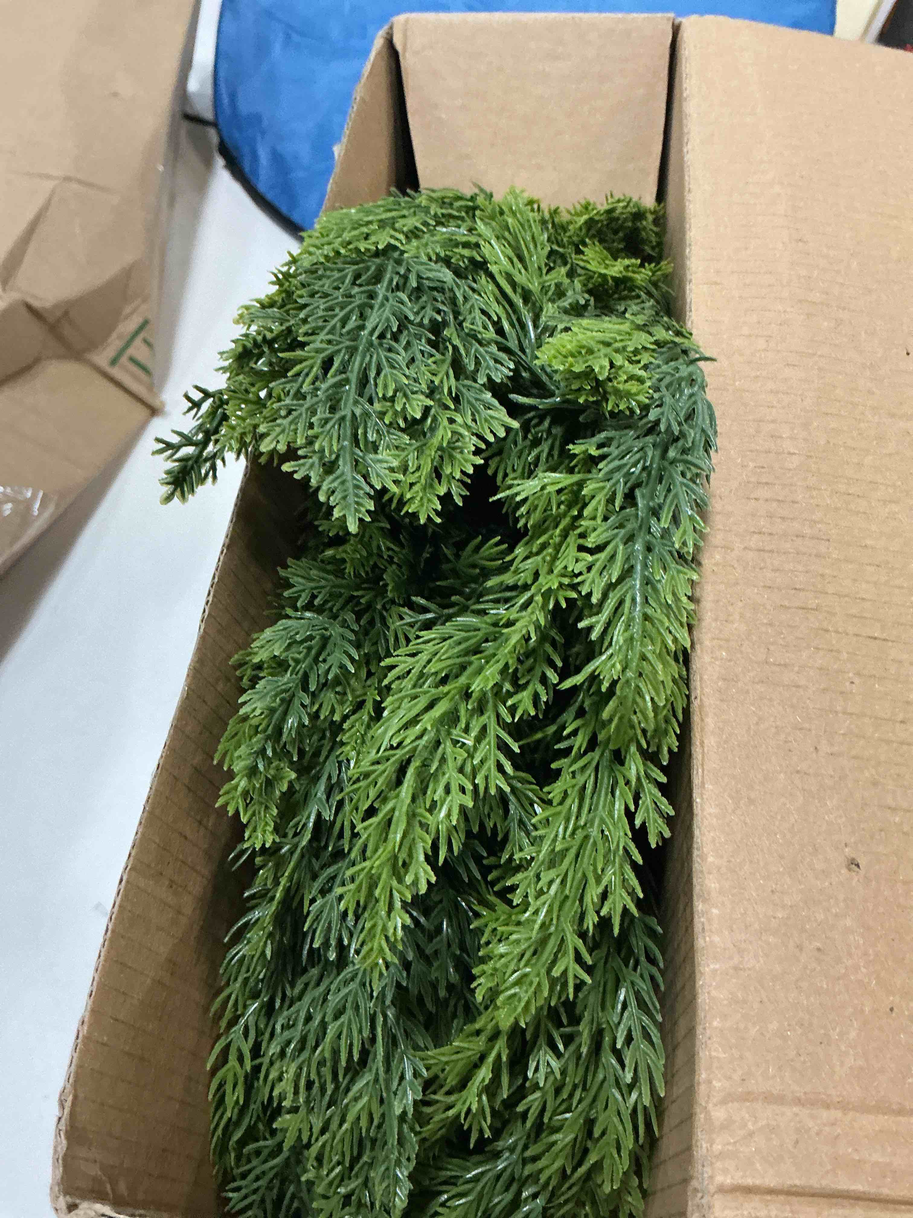 Condition photo showing Good Condition for 9FT Realistic Christmas Cedar Garland, Artificial Christmas Garland Real Touch Greenery Faux Pine Garlands, Xmas Decorations Indoor Outdoor 9FT-1P