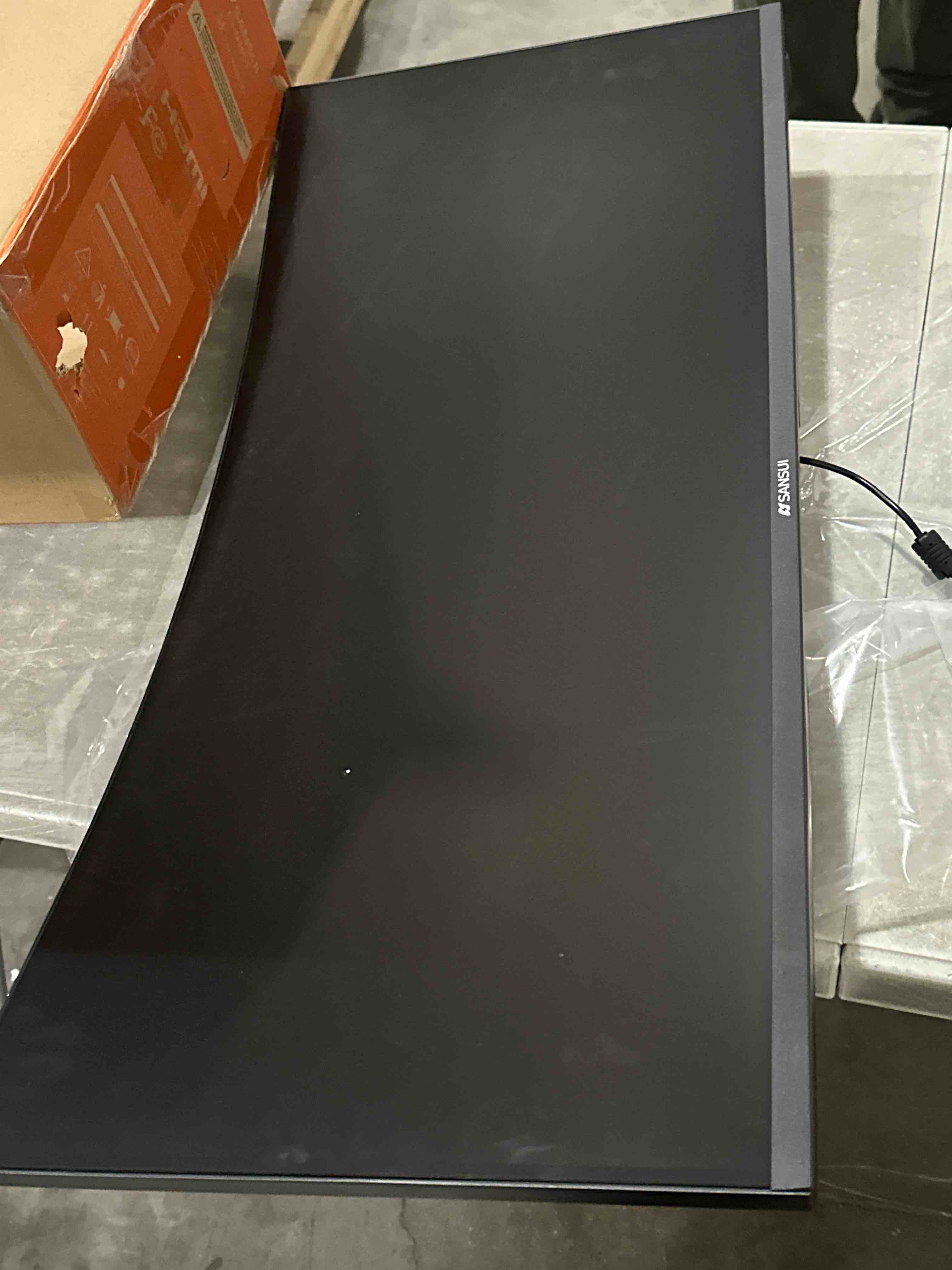 Condition photo showing As Is for SANSUI 34-Inch Curved Gaming Monitor UWQHD 3440 x 1440 Up to 165Hz Curved 1500R - PIP/PBP, 1ms(MPRT), HDR, 300nits, sRGB 125%, DCI-P3 95%,FreeSync,HDMIx2,DP1.4 x2 (DP Cable Included) 34In UWQHD 165HZ Curved Gaming 34In UWQHD 165HZ Curved Gaming