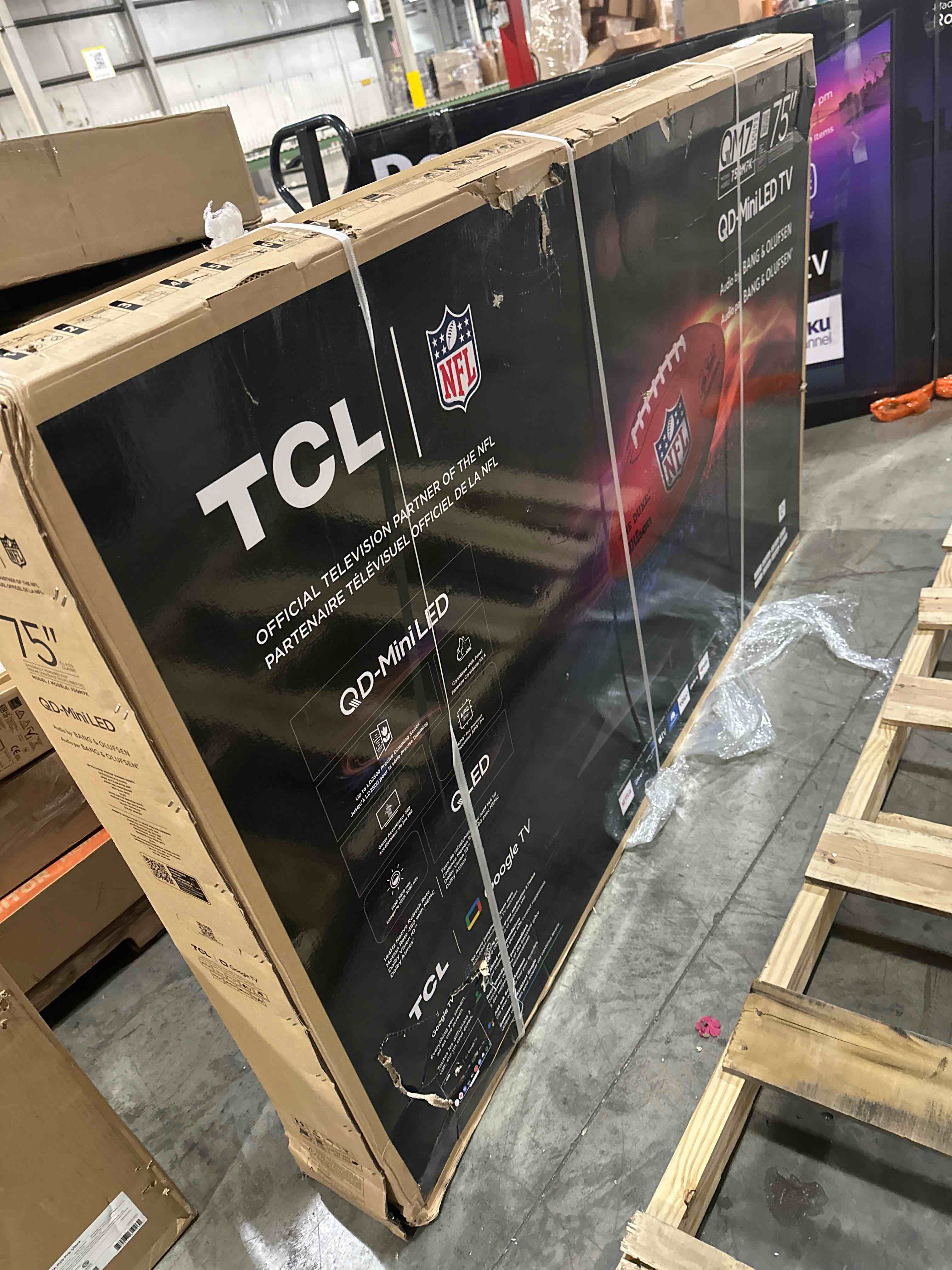 Condition photo showing New/Like New for TCL 75  Q Series 4K UHD HDR QD-Mini LED Smart TV with Google TV – 75QM7K