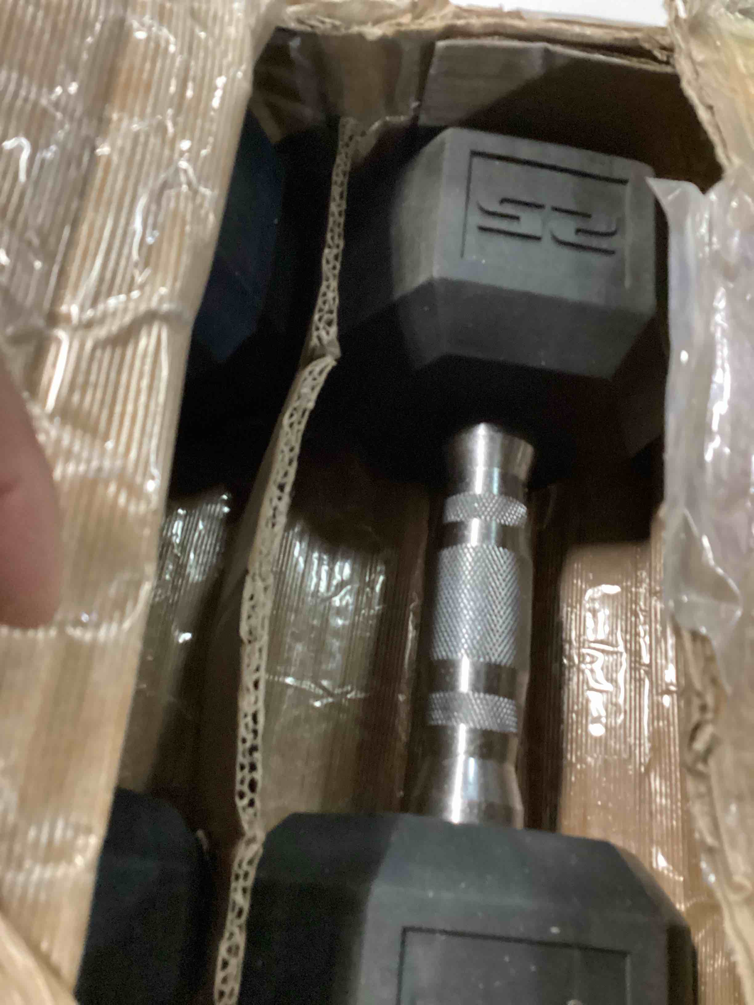 Condition photo showing Good Condition for CAP Barbell Coated Dumbbell Weight | Multiple Options Pairs & Sets Chrome Handle 50 lb - Set (25 lb x 2)