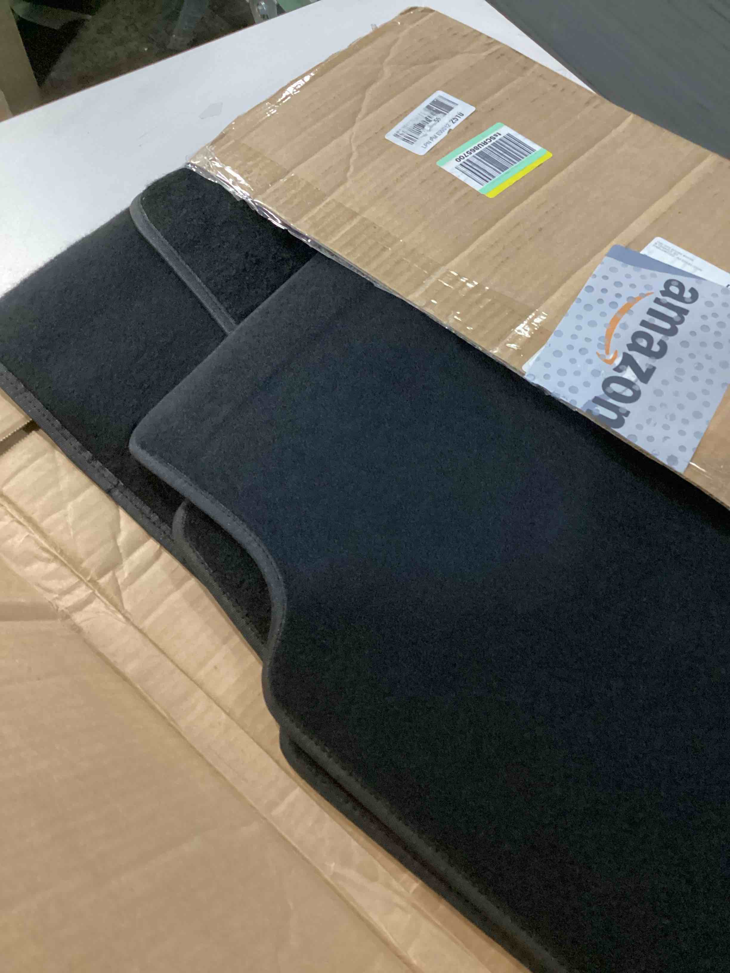 similar zone tech all weather carpet vehicle floor mats- 4-piece black premium quality carpeted floor liners plus vinyl heel pad for additional protection - driver seat, passenger seat and rear