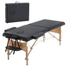 FDW Massage Bed Portable Massage Table 28 inch Wide Lash Bed 2 Folding Height Adjustable Spa Tables 