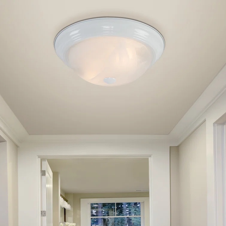 Benedict 2 - Light Simple Drum Flush Mount Size: 4.5" H x 11" W x 11" D, Finish: White