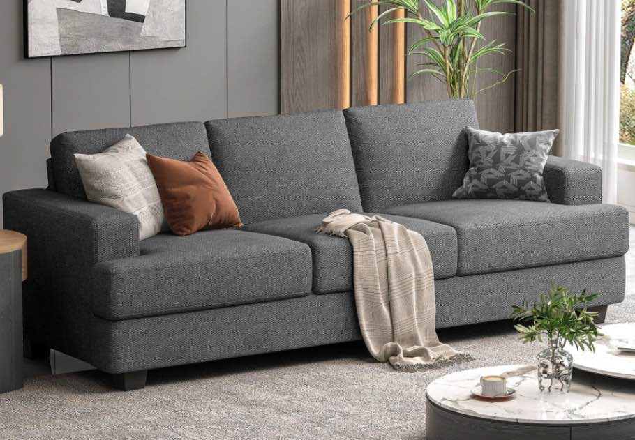 Fadware 89 Inch Sofa, Comfy Sofa Couch with Deep Seats, Modern Loveseat 3 Seater Sofa(incomplete box a)