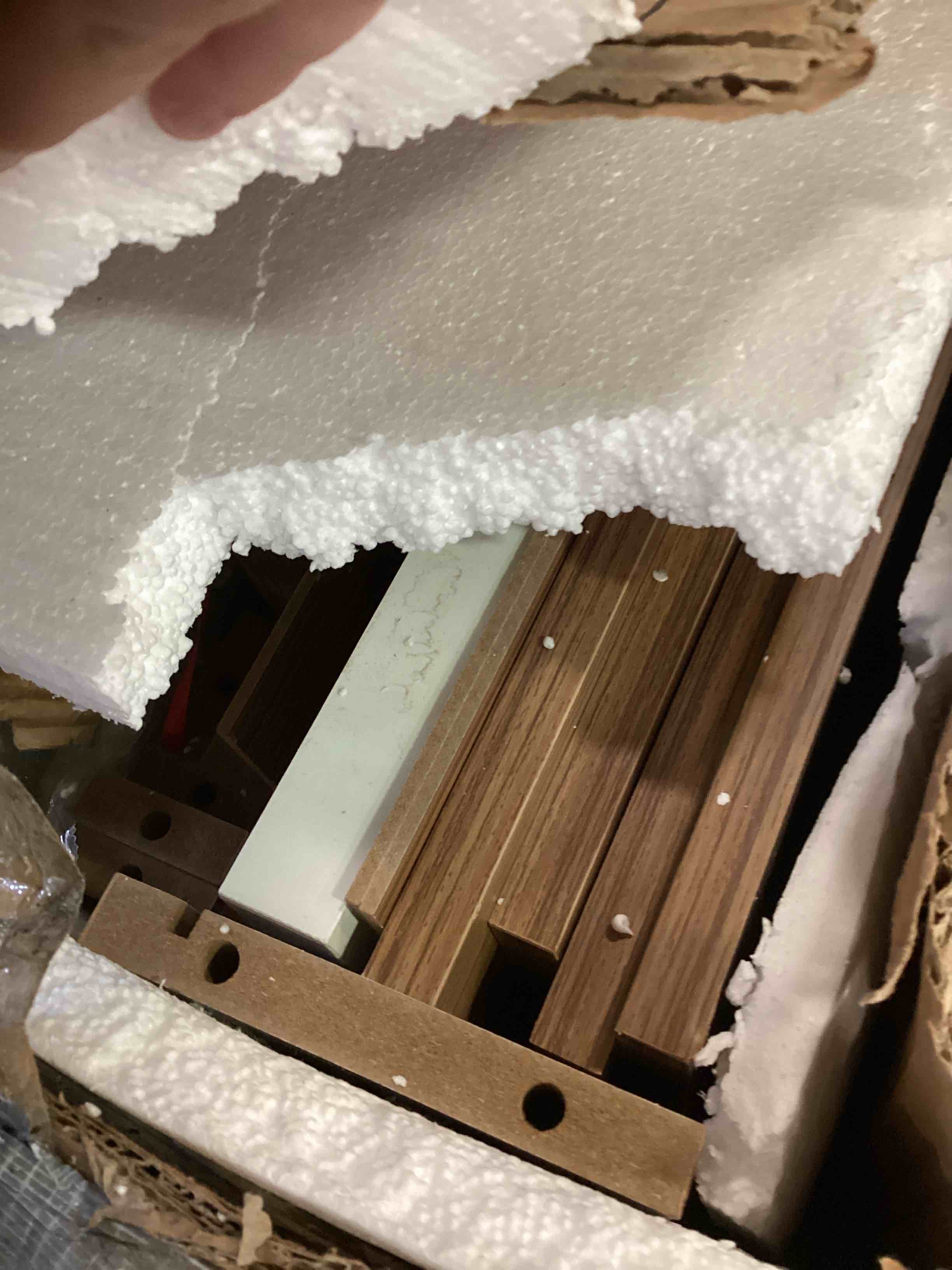 85.8" L-Shaped Executive Desk(incomplete box b)